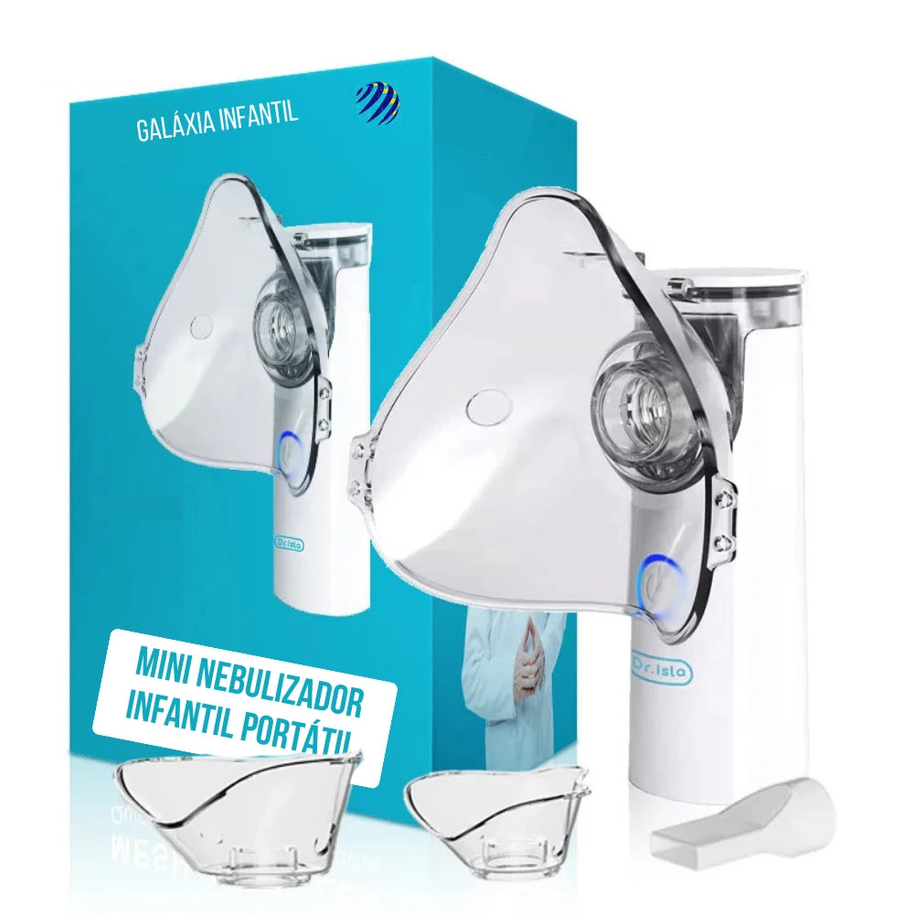 Mini Nebulizador Infantil Portátil + Máscara – Galáxia Infantil